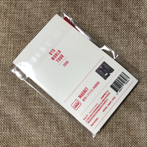 BTS SUGA [ Love Yourself World Tour Concert ] Official Magnet, MD / New / Gift