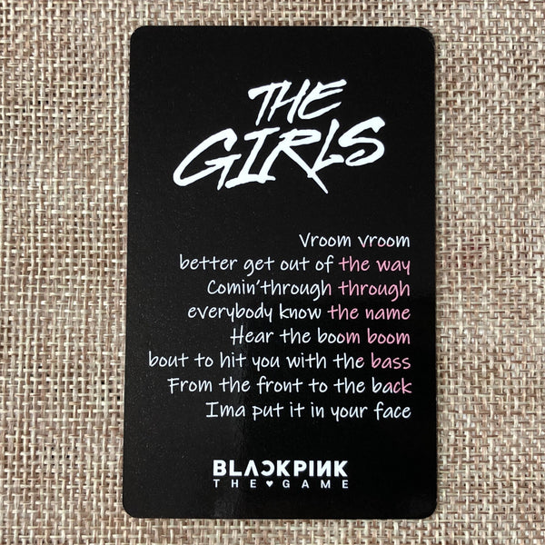 BLACKPINK ROSE [ THE GAME The Girls ] Official Photocard, Reve Ver. / New / Gift