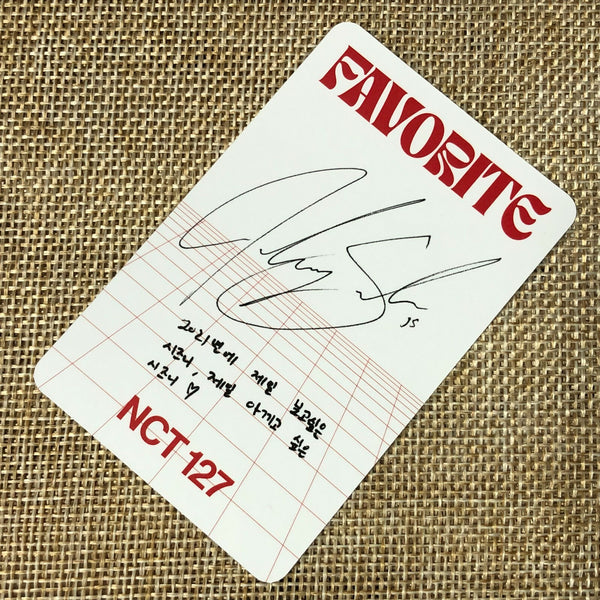 NCT 127 JOHNNY [FAVORITE] Official Photocard, 3rd Repackage CLASSIC Ver / Gift