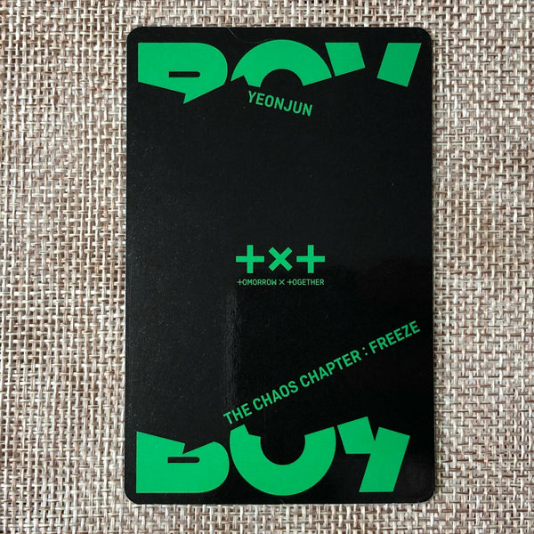 TXT YEONJUN [The Chaos Chapter Freeze] Official Photocard, Boy Ver / New / Gift