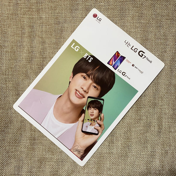 BTS JIN [ LG x BTS G7 ThinQ ] Mini Poster Photocard, LG / New, Rare / Gift