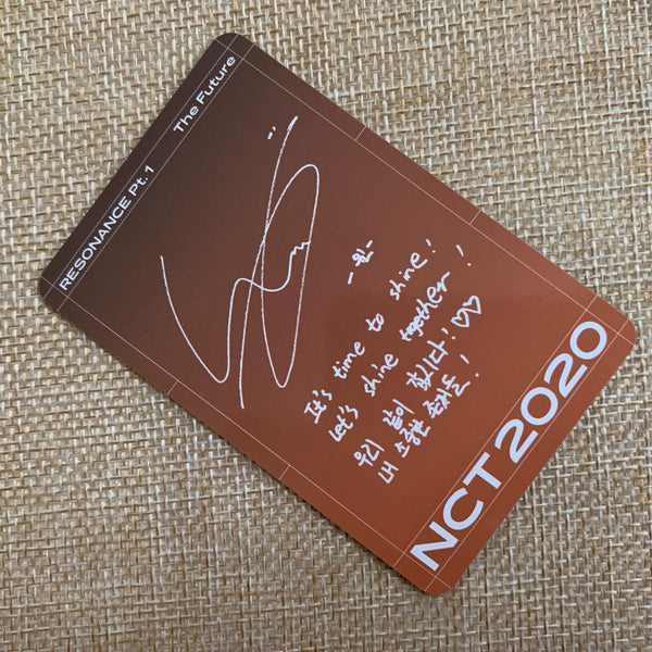 NCT 2020 WINWIN [RESONANCE Pt.1 Future KIHNO KIT] Official Photocard / Gift