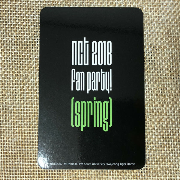 NCT 2018 TAEYONG [ FAN PARTY SPRING ] Official Limited Photocard / New / Gift