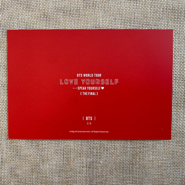 BTS Jungkook Suga 3/6 [Speak Yourself The Final] Official Postcard Photocard /+G