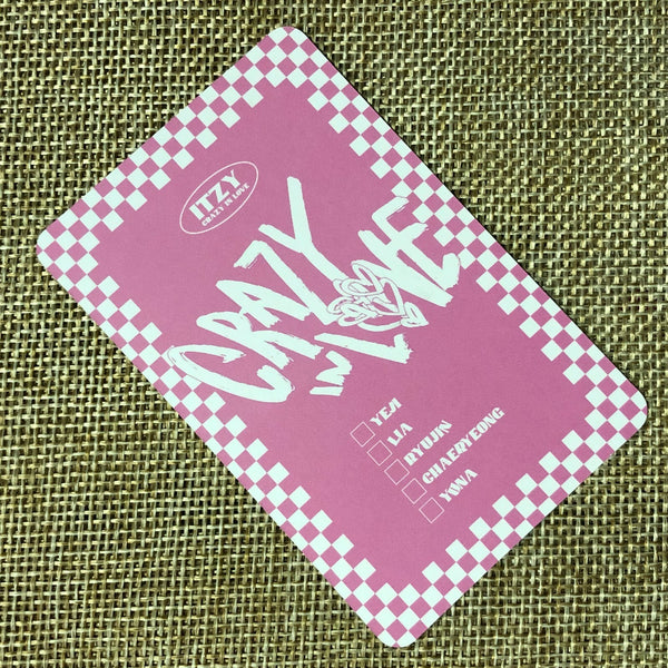 ITZY LIA #3 [ CRAZY IN LOVE ] Official Photocard, 1st Album / New / Gift
