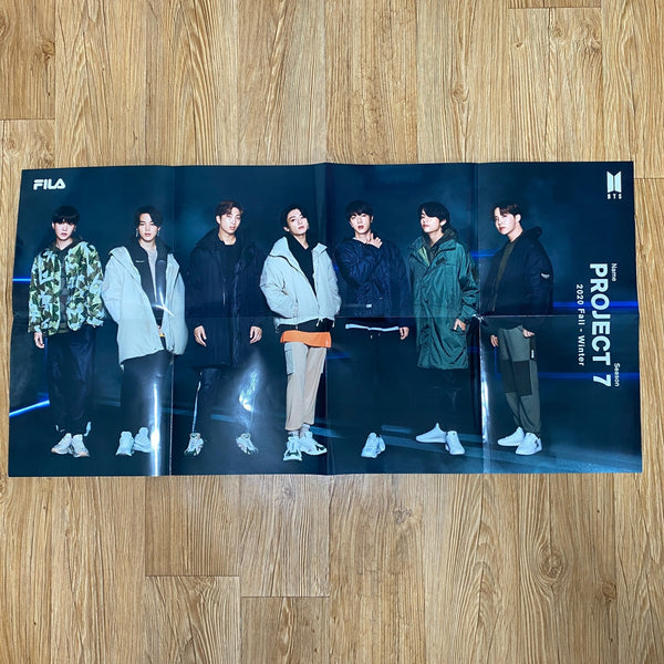 BTS [ BTS x FILA Project 7 ] Official Bromide Poster, Limited / New, Rare / Gift