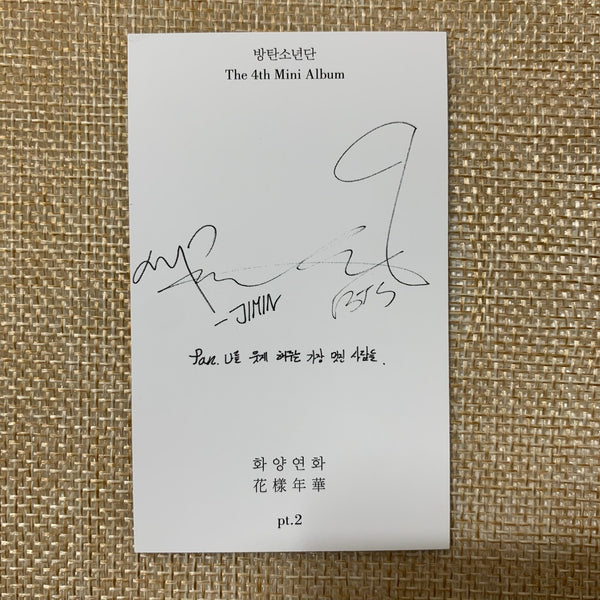 BTS JIMIN [HYYH pt.2] Official Photocard, The Mood Love 4th Mini Album / Mint