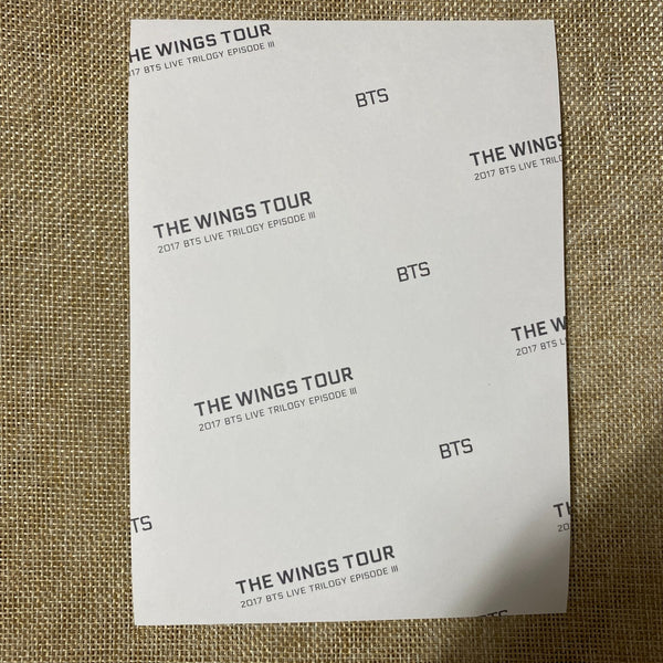 BTS JIMIN V [The Wings Tour Trilogy] Official Photo, 18x13 cm / New, Rare / Gift