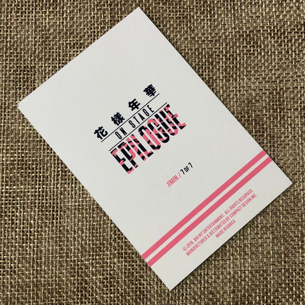 BTS JIMIN 7/7 [HYYH On Stage Epilogue Concert] Official Mini Photocard / Gift