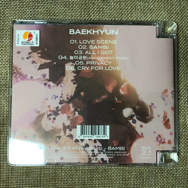 EXO BAEKHYUN [BAMBI Album] Jewel Case Dreamy Ver. / CD + Booklet, No PC / Gift