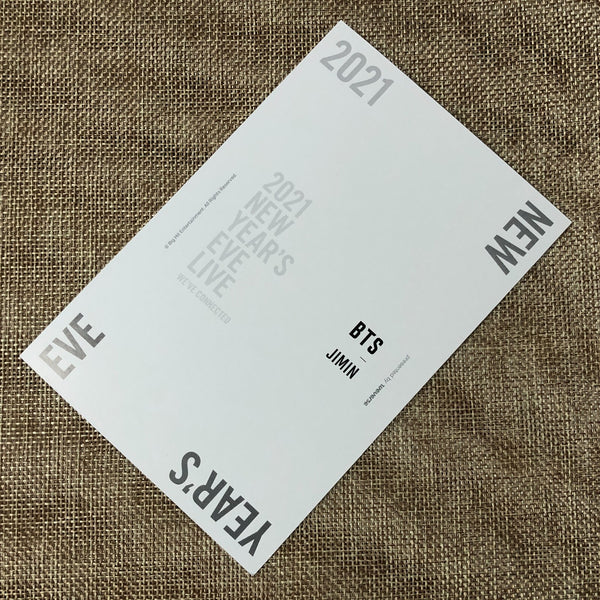 BTS JIMIN [ 2021 NEW YEAR'S EVE LIVE ] Official Postcard / New / Gift