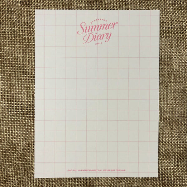 BLACKPINK ROSE #1 [ 2021 SUMMER DIARY ] Official Postcard Photocard / New / Gift