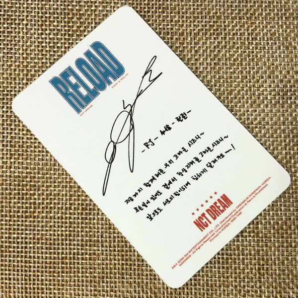 NCT Dream RENJUN [ RELOAD ] Official Photocard, 4th Mini Rollin / New / Gift