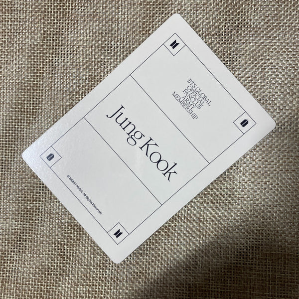 BTS JUNGKOOK [GLOBAL FANCLUB 9th ARMY MEMBERSHIP KIT] Official Photocard / Gift
