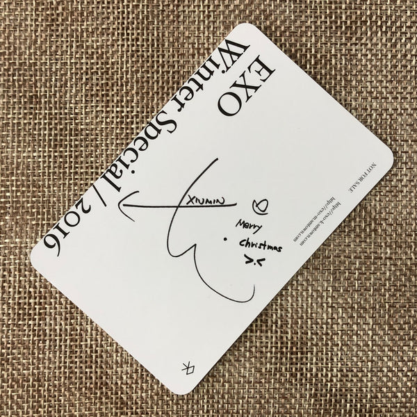 EXO XIUMIN #2 [2016 Winter Special For Life] Official Photocard / New, Rare /+G
