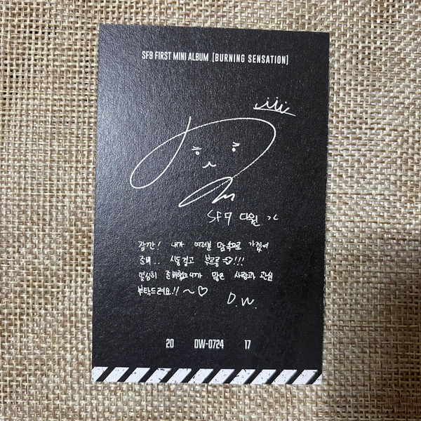 SF9 [Burning Sensation] Signed Promo Album / CD+Photobook+PC / Autographed / Rar