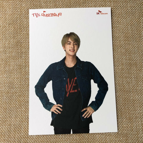 BTS JIN [ SKT ] Official Postcard Photocard, Limited / New, Rare / Gift
