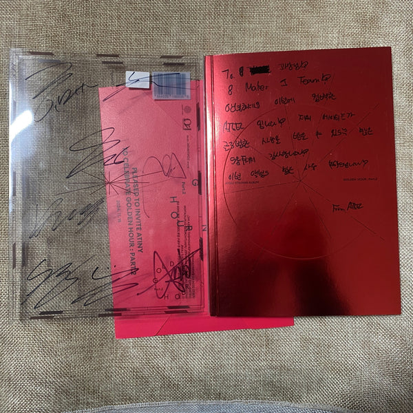 ATEEZ [Golden Hour Part. 2] All Member Signed Promo Album, Message Full Set /+G