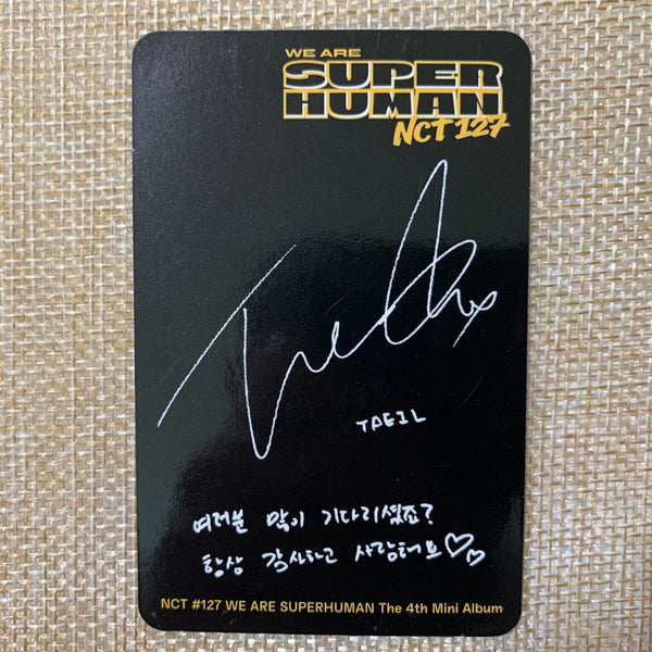 NCT 127 TAEIL [ Superhuman ] Official Photocard, 4th Mini / New / Gift