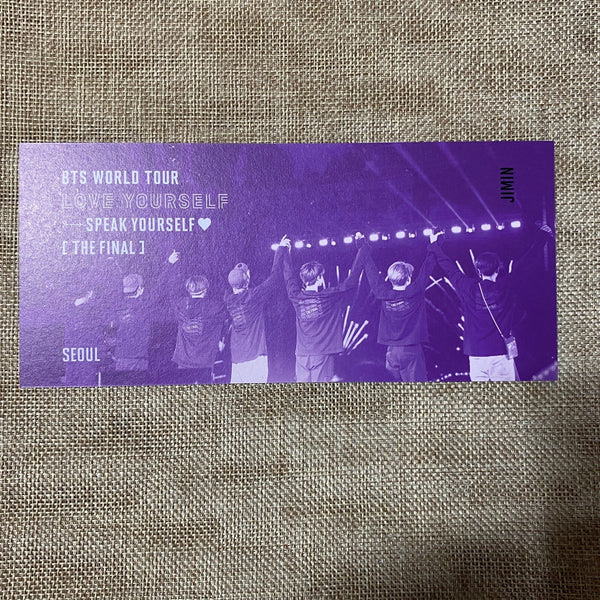 BTS JIMIN [Speak Yourself Seoul The Final DVD] Official Bookmark / New, Rare /+G
