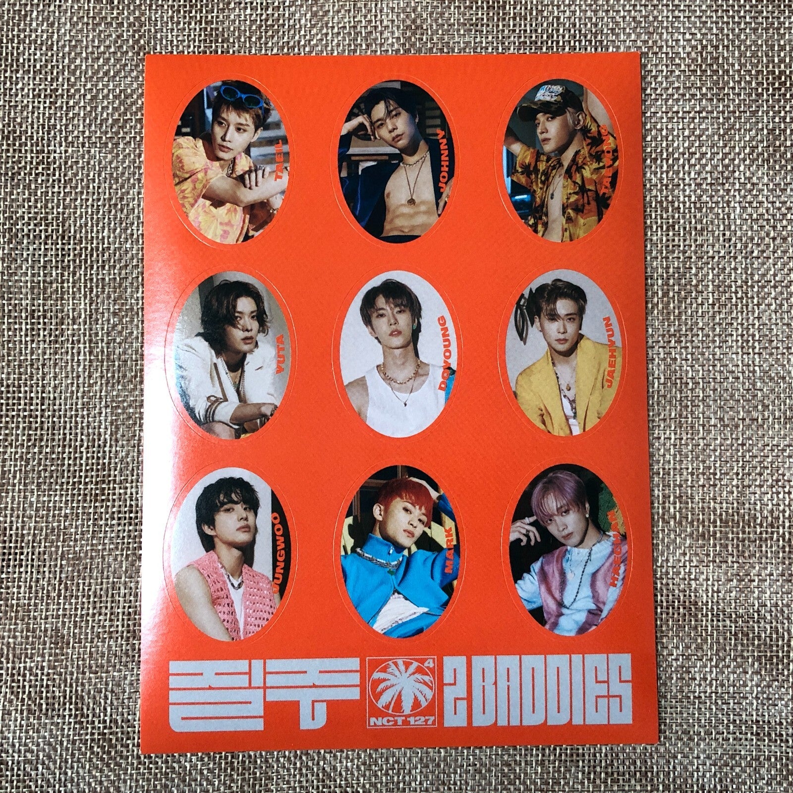 NCT 127 GROUP [ BADDIES ] Official Sticker, 2 Baddies Ver. / New / Gift