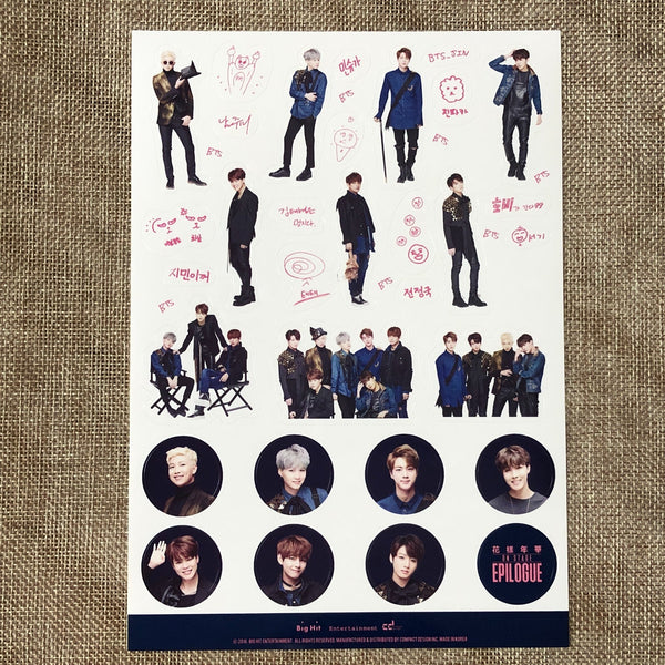 BTS GROUP [ HYYH On Stage Epilogue ] Official Sticker Set / New / Gift