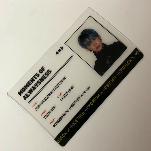 TXT YEONJUN [ 2020 Season's Greetings ] Official ID Card Photocard / New / Gift