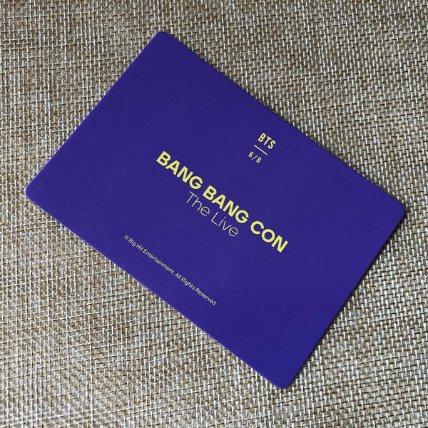BTS JK SUGA RM J-HOPE 6/8 [BANG BANG CON The Live] Official Mini Photocard /+G