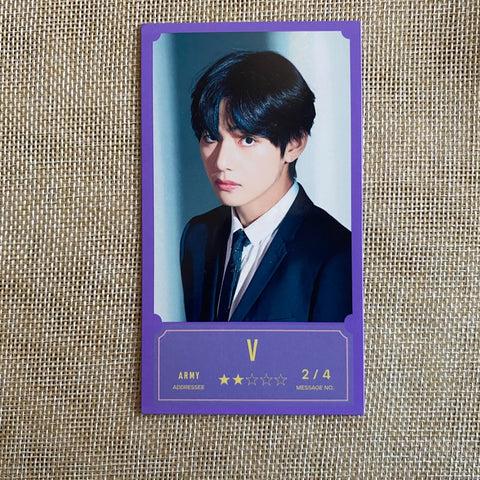 BTS V 2/4 [BANG BANG CON The Live] Official Message Photocard / New, Rare / Gift