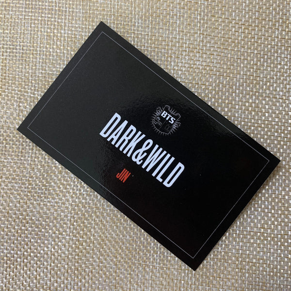 BTS JIN [ Dark & Wild Official Photocard ] 1st Studio Album / NEW, RARE /+Gift