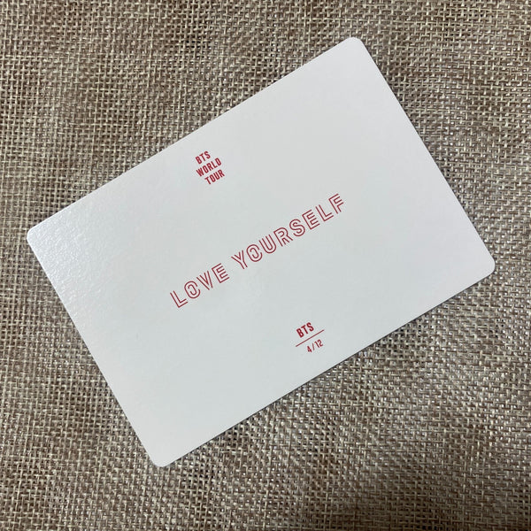 BTS JUNGKOOK RM Unit 4/12 [Love Yourself Tour] Official Mini Photocard / Gift