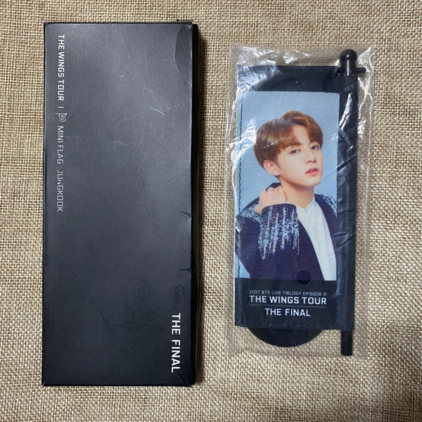 BTS JUNGKOOK [ 2017 THE WINGS TOUR FINAL ] Official Mini Flag / New, Rare / Gift