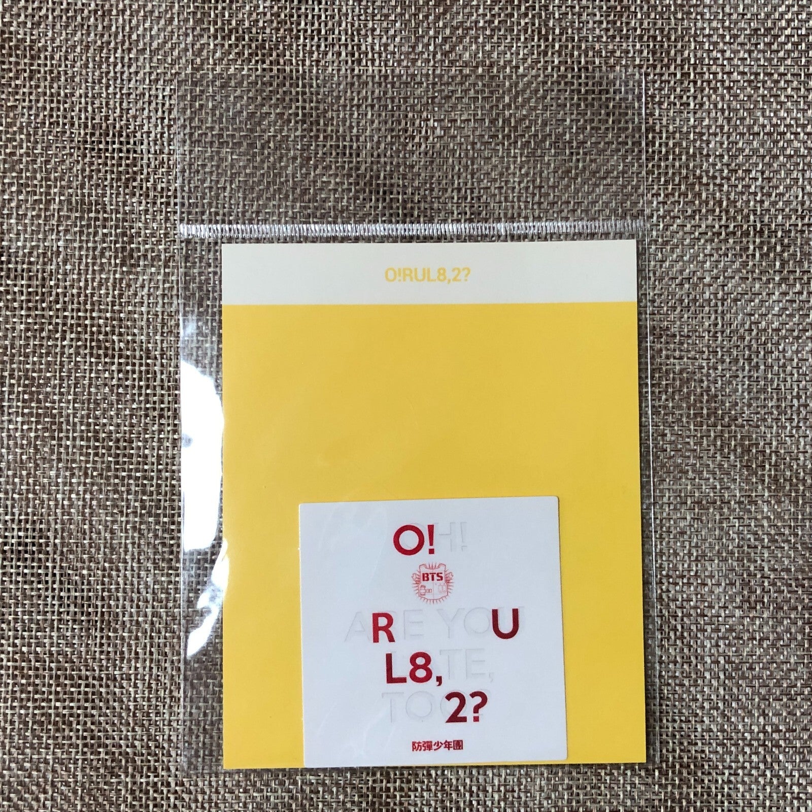 BTS [Oh, always] Official O!RUL8,2? Album Cover Sticker, 2018 Exhibition / Gift