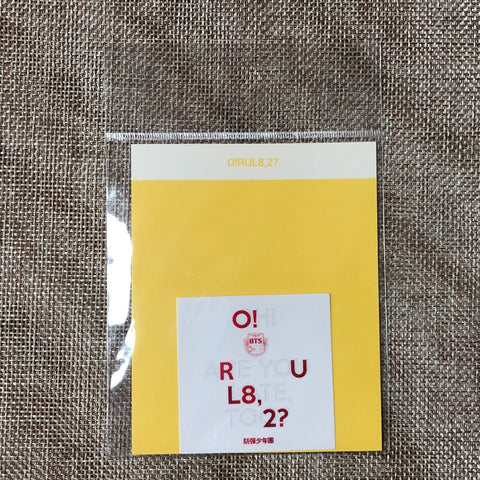 BTS [Oh, always] Official O!RUL8,2? Album Cover Sticker, 2018 Exhibition / Gift