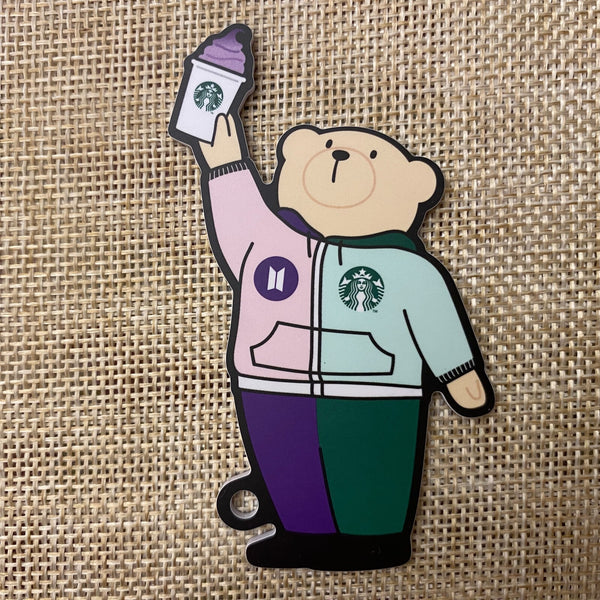 BTS [x Starbucks] Official Card Stand, Key Holder Set, Bearista / New, Rare /+G