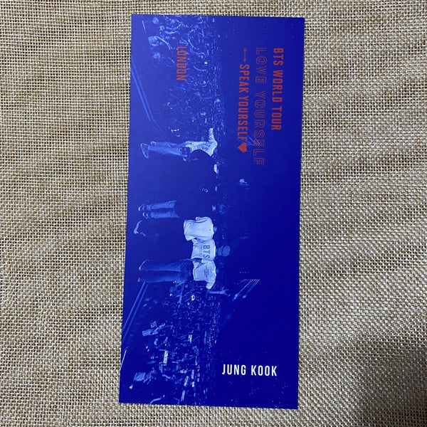 BTS JUNGKOOK [Speak Yourself World Tour London DVD] Official Bookmark / Gift
