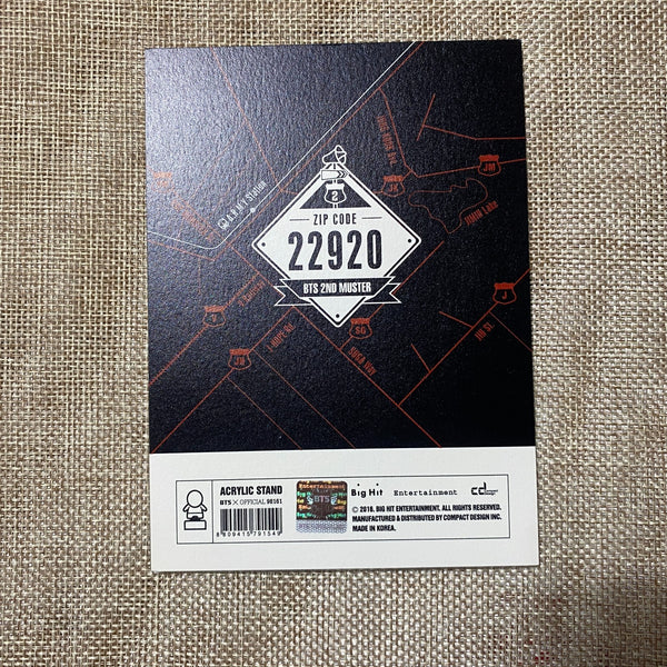 BTS SUGA [ ARMY 2nd Muster ZIP CODE 22920 ] Official Acrylic Stand / New / Gift