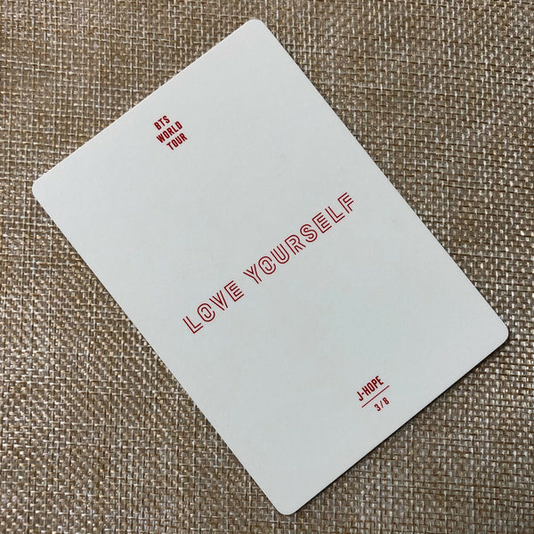 BTS J-HOPE 3/8 [ Love Yourself World Tour ] Official Mini Photocard / New / Gift