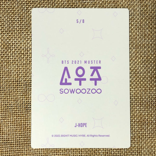 BTS J-HOPE 5/8 [ 2021 Muster SOWOOZOO ] Official Mini Photocard / New / Gift