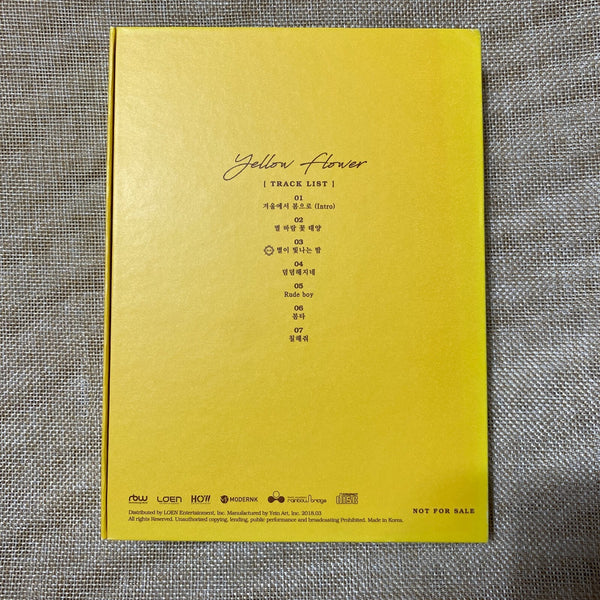MAMAMOO [ Yellow Flower ] Signed Promo Album / Autographed / CD+Photobook / Gift