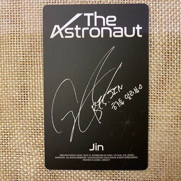 BTS JIN #3 [ The Astronaut ] Official Photocard, Solo Single / New, Rare / Gift