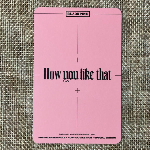 BLACKPINK JISOO #1 [How You Like That] Official Photocard, Special Ed. / Gift