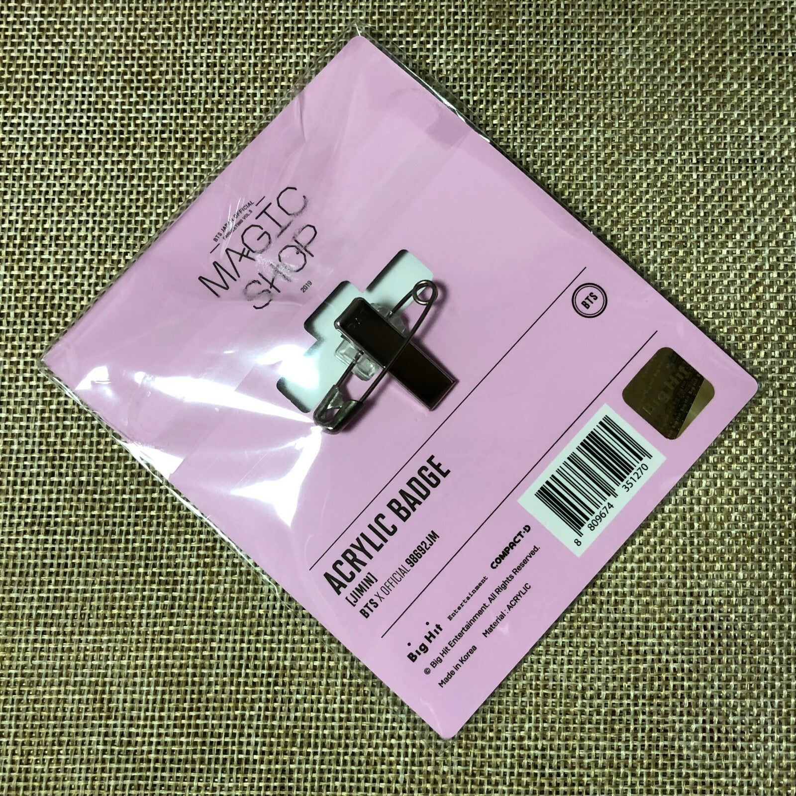 BTS J-HOPE [ MAGIC SHOP ] Acrylic Badge, Official Authentic Goods / New / Gift