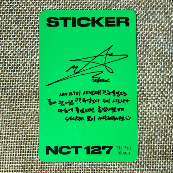 NCT 127 MARK [ STICKER ] Official Photocard, STICKY Ver / New / Gift