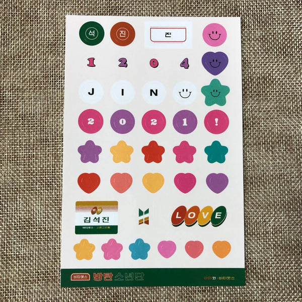 BTS GROUP [ 2021 Season's Greetings ] Official Sticker Set / New / Gift