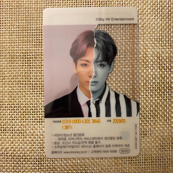 BTS JUNGKOOK #1 [ 2019 CU T-Money Transparent ] Official Photocard / New / Gift