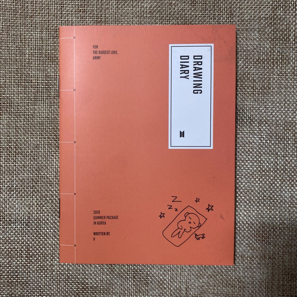 BTS V Taehyung [ 2019 Summer Package ] Official Drawing Diary / New, Rare / Gift