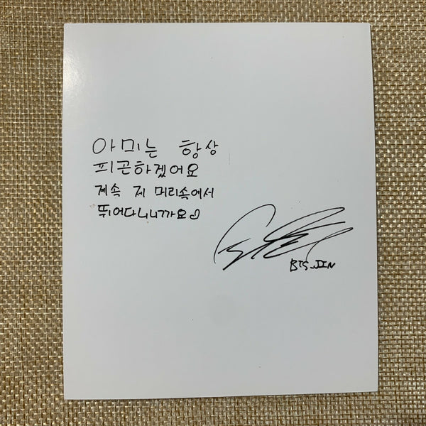 BTS JIN [ WINGS ] Official Polaroid Photocard, 2nd Album / New / Gift