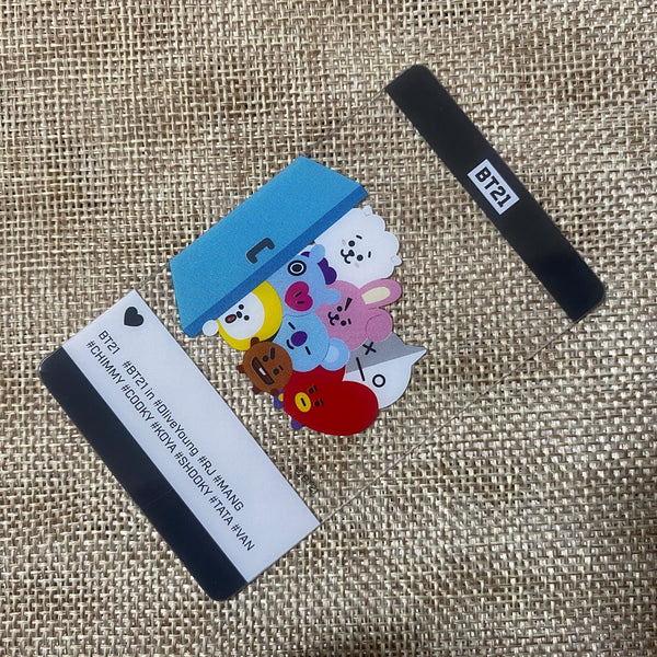 BTS BT21 GROUP [OliveYoung] Official Limited Transparent Photocard / New / Gift