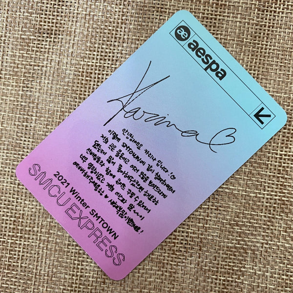 AESPA KARINA [ 2021 Winter SMTOWN SMCU Express ] Official Photocard / New / Gift